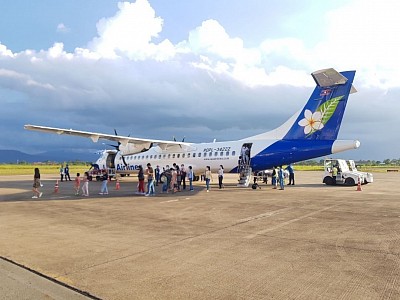 Pakse Airport with Lao Airlines